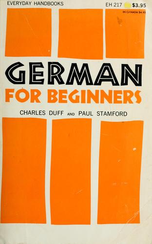 Cover for German for beginners