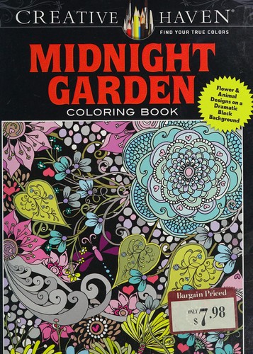 Cover for Creative Haven midnight garden coloring book