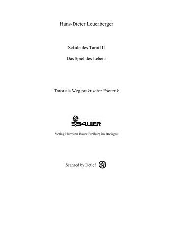 Cover for Schule des Tarot