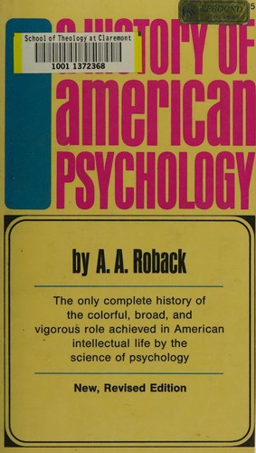 Cover for History of American psychology