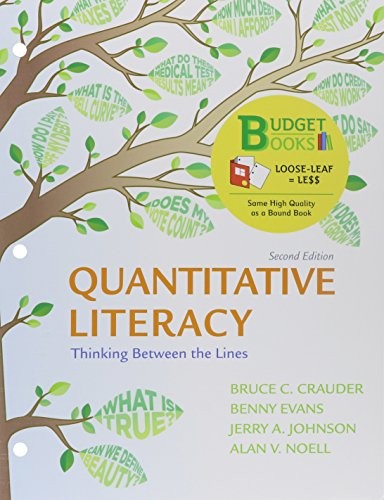 Cover for Loose-leaf Version for Quantitative Literacy