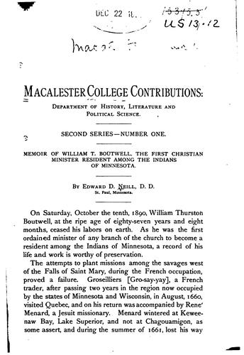 Cover for Contributions.