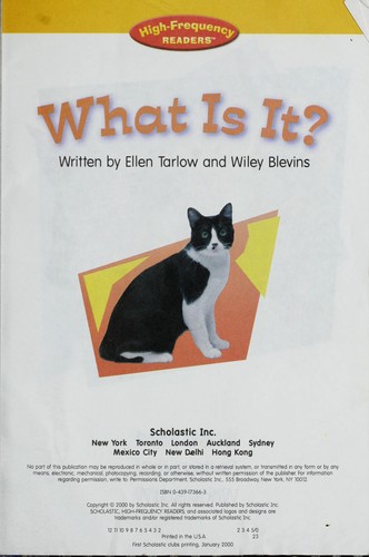 Cover for What is it?
