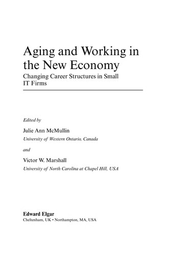 Cover for Aging and working in the new economy