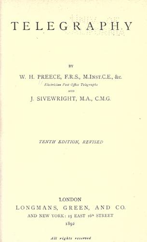 Cover for Telegraphy