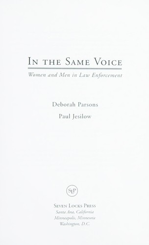 Cover for In the same voice