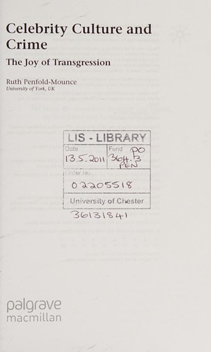 Cover for Celebrity culture and crime