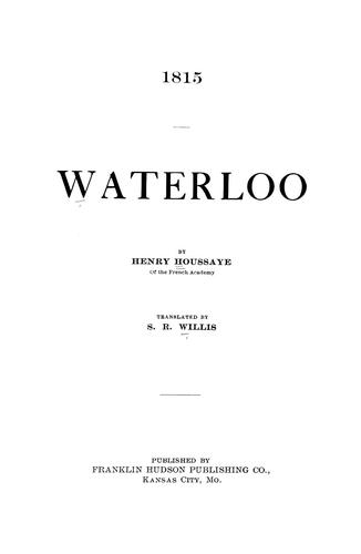 Cover for 1815, Waterloo