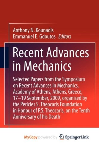 Cover for Recent Advances in Mechanics