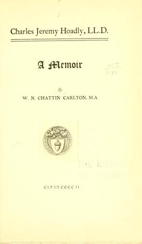 Cover for Charles Jeremy Hoadly