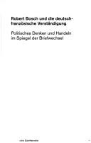 Cover for Robert Bosch und die deutsch-französische Verständigung
