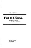 Cover for Fear and hatred