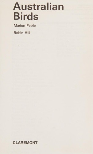 Cover for Australian birds
