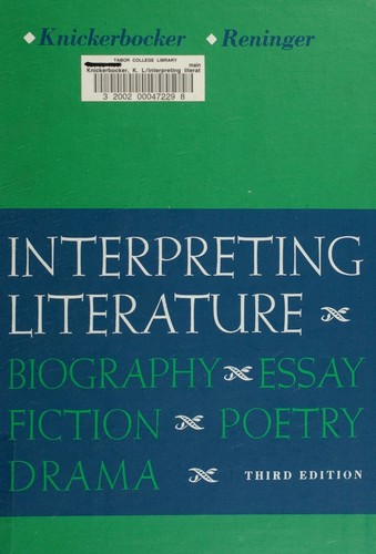 Cover for Interpreting literature
