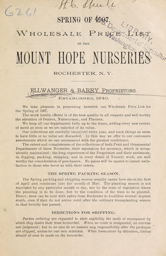 Cover for Spring of 1907