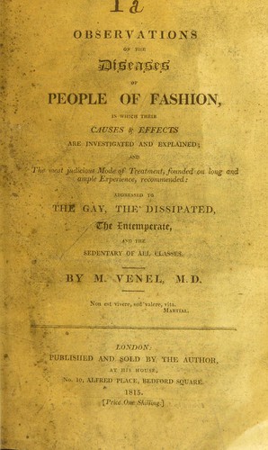 Cover for Observations on the diseases of people of fashion