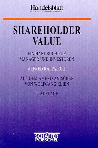 Cover for Shareholder Value. Ein Handbuch für Manager und Investoren.