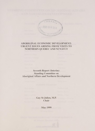 Cover for Aboriginal economic development