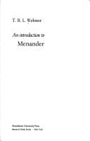 Cover for An introduction to Menander