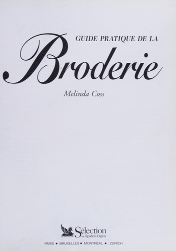 Cover for Guide Pratique de la Broderie