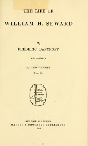 Cover for The life of William H. Seward