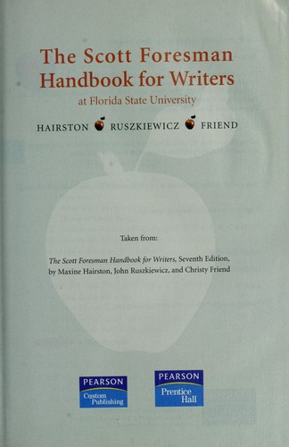 Cover for Scott Foresman Handbook for Writers At Florida State University