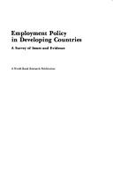Cover for Employment policy in developing countries