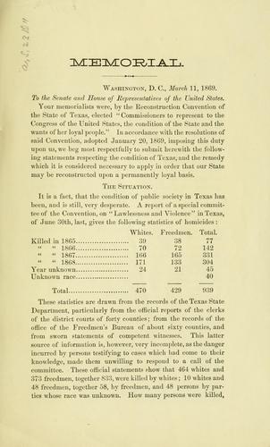Cover for Memorial to the senators and representatives of the Forty-first Congress.