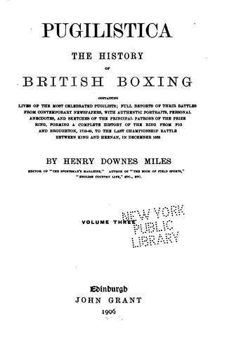 Cover for Pugilistica