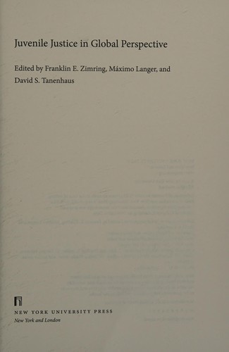 Cover for Juvenile Justice in Global Perspective