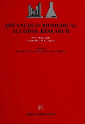Cover for Advances in biomedical alcohol research