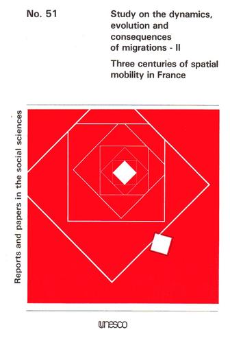 Cover for Three centuries of spatial mobility in France