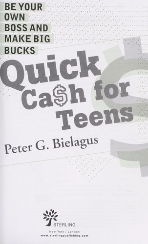 Cover for Quick cash for teens