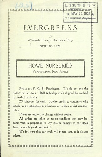 Cover for Evergreens