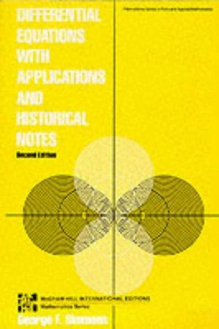 Cover for Differential Equations (McGraw-Hill International Editions)