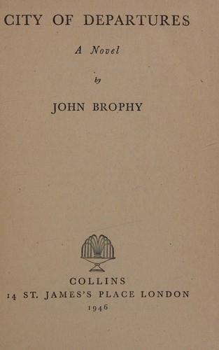 Cover for City of departures,