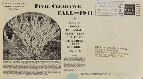 Cover for Final clearance, fall 1941