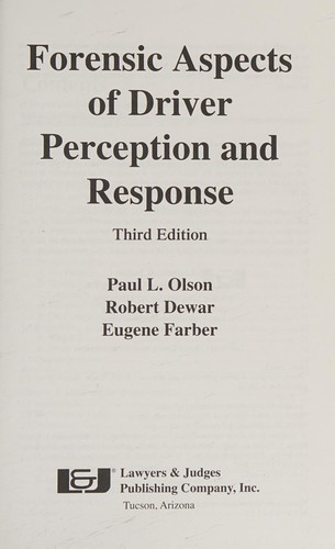 Cover for Forensic aspects of driver perception and response