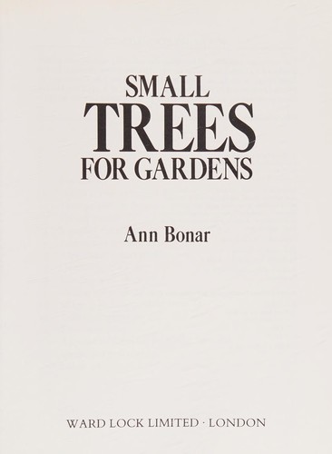 Cover for Small trees for gardens