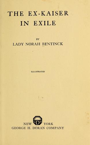 Cover for The ex-Kaiser in exile