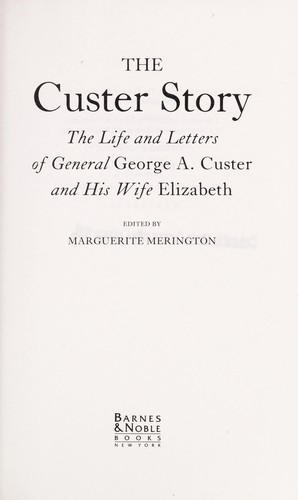 Cover for Custer Story