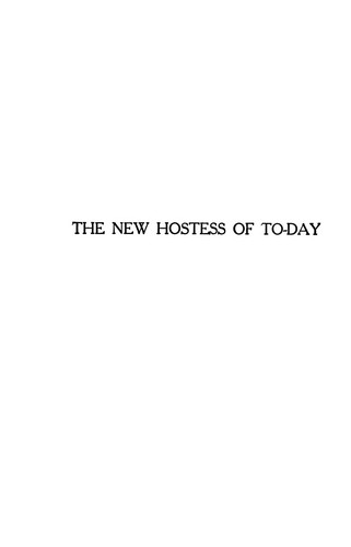 Cover for The new hostess of to-day