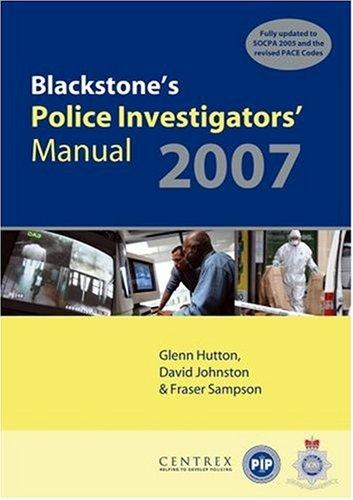 Cover for Blackstone's Police Investigators' Manual 2007 (Blackstones)