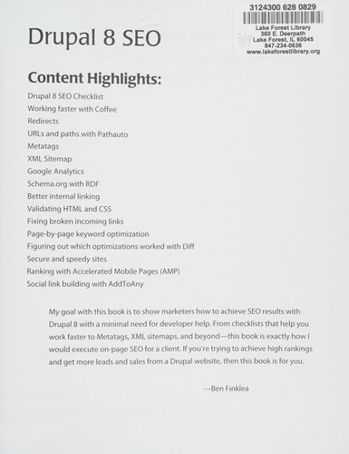 Cover for Drupal 8 seo