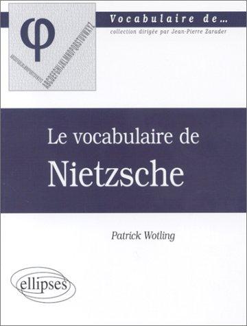 Cover for Le Vocabulaire de Nietzsche