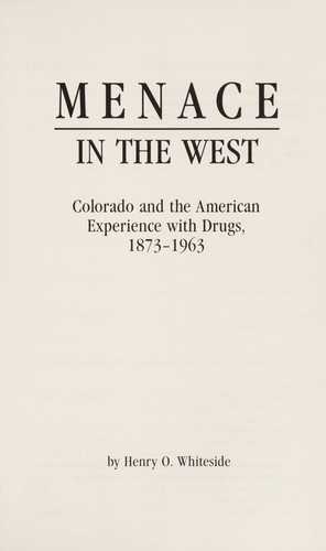 Cover for Menace in the West
