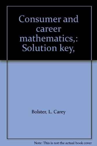 Cover for Consumer and career mathematics,