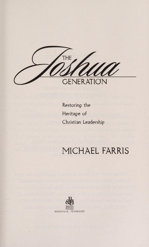 Cover for The Joshua generation