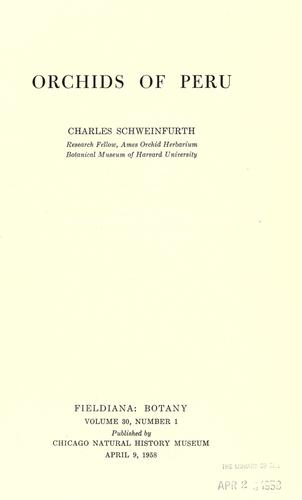 Cover for Orchids of Peru