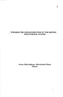 Cover for Towards the decolonization of the British educational system